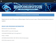 Tablet Screenshot of bloomingtonlacrosse.com